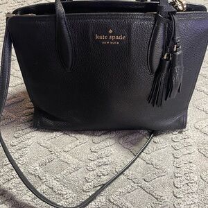 Kate Spade Black Leather Tote Bag